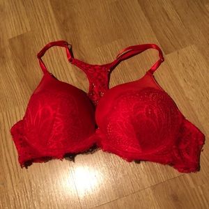 Lace Racerback Bra {Red}